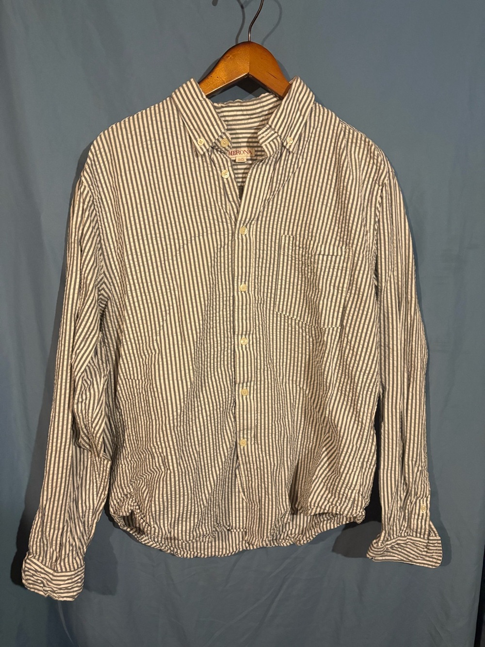 MERONA STRIPED BUTTON DOWN SHIRT